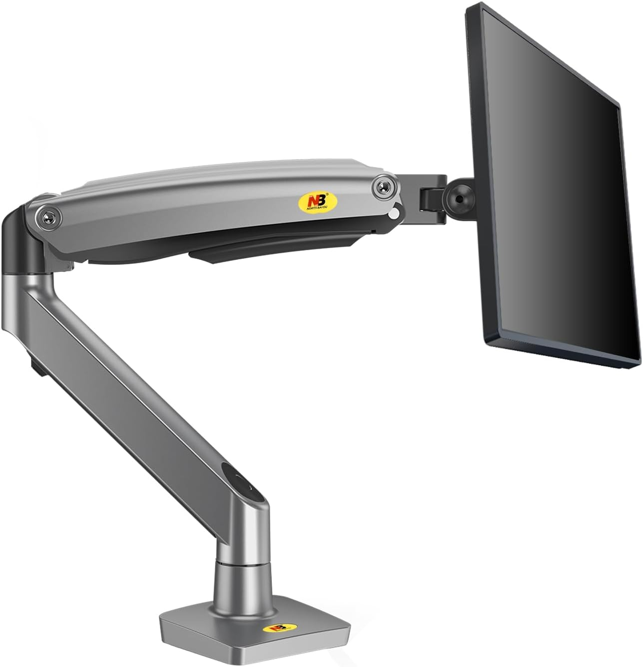 NB North Bayou Monitor Stand Arm Desk Mount Gas Spring for 22"-35" Large Screen Monitor Stand 2-12KG Model G70 (Gunmetal Grey) image number 1
