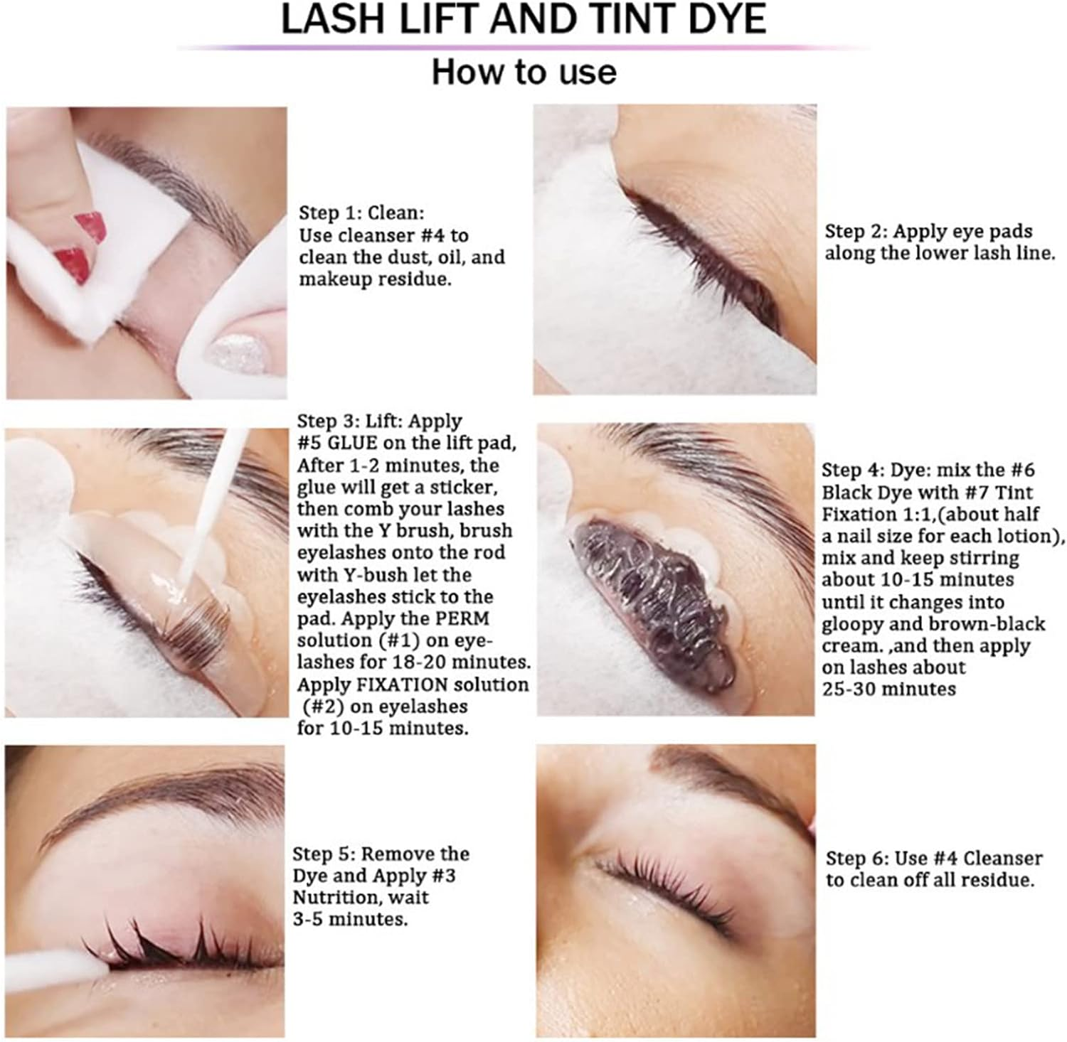 Joyeee 2 in 1 Lash Lift & Brow Lamination Kit, 3D Eyebrow Eyelash Perming Kit Eyebrow Eyelash Lifting Kit Semi-Permanent Curling Perming Wave for Home DIY Salon Use #1 image number 5