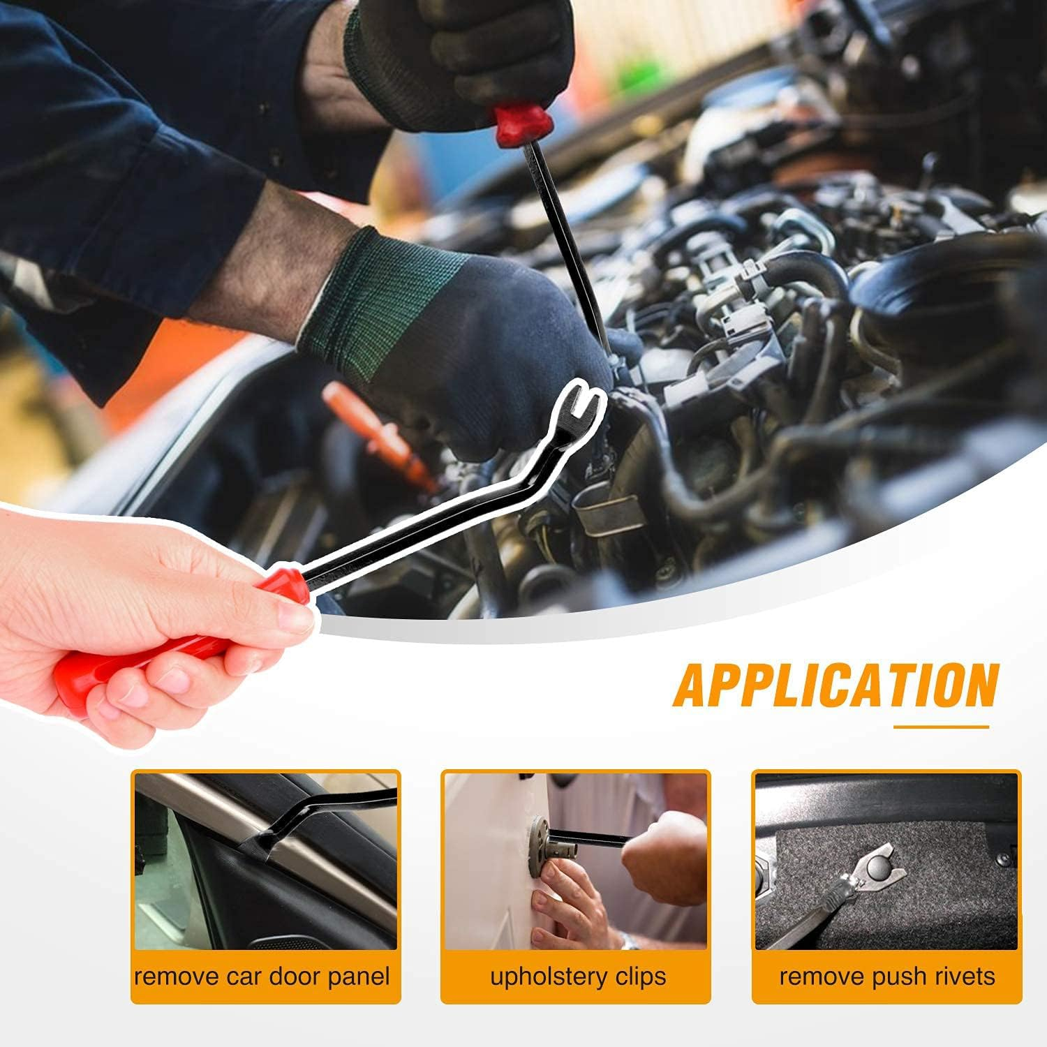 240PCS Bumper Retainer Clips Car Plastic Rivets Fasteners Push Retainer Kit Most Popular Sizes Auto Push Pin Rivets Set -Door Trim Panel Fender Clips for GM Ford Toyota Honda image number 4