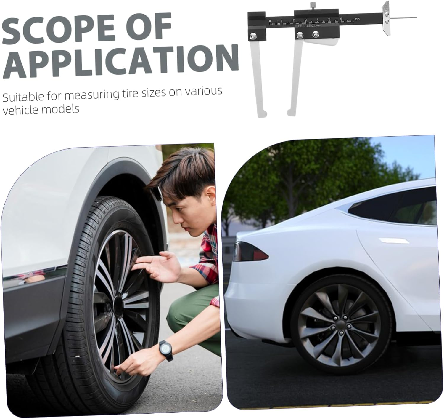 GLEAVI Precise Tire Tread Depth Gauge Tool for Accurate Tire Wear Measurement and Brake Disc Thickness Essential Auto Maintenance Equipment for Cars Motorcycles and Trucks image number 2