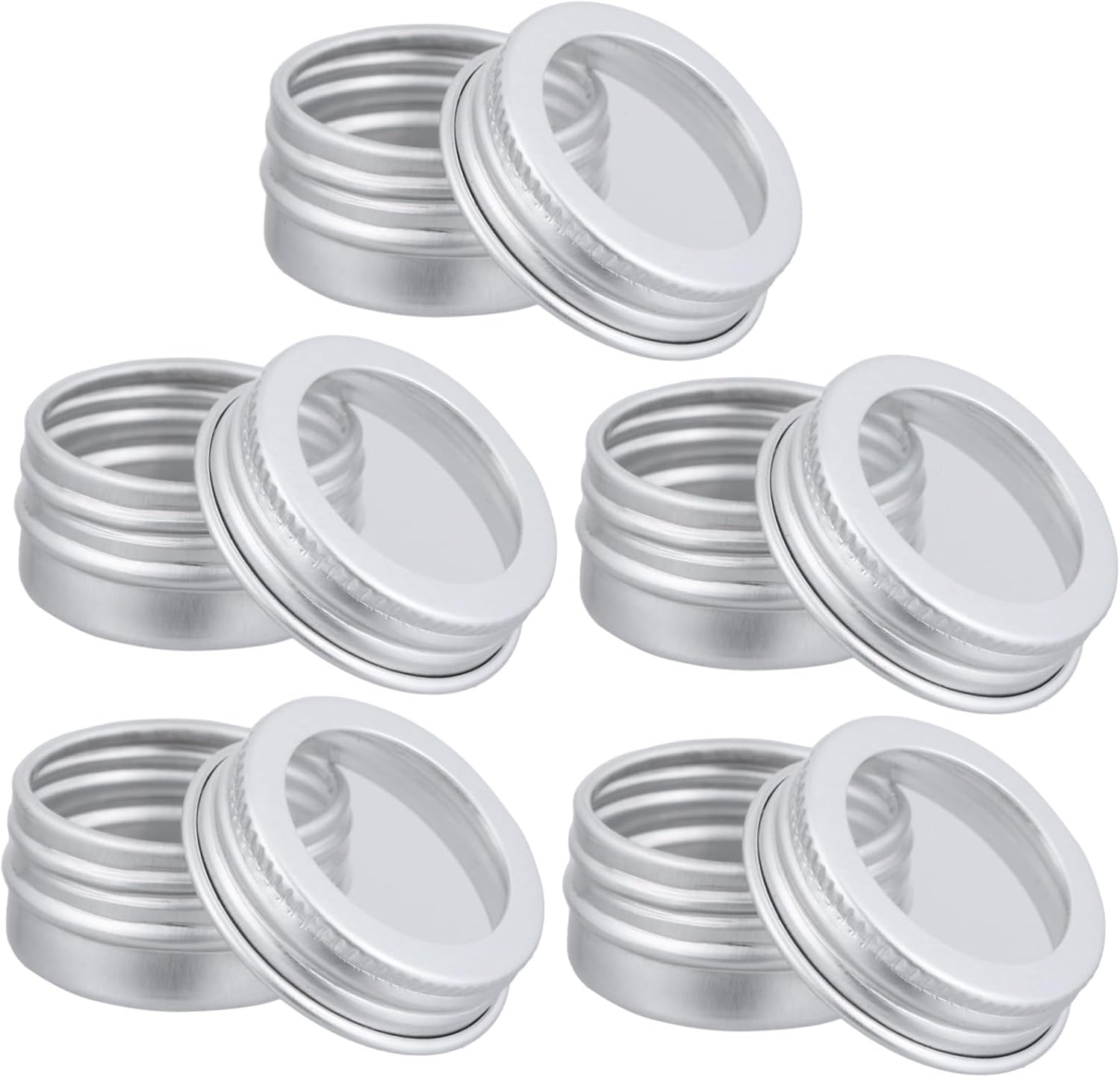 LIFKOME Screw Lid Aluminum Jar 15Pcs 5Ml Cosmetic Cream Containers Refillable Aluminium Makeup Sample Storage Packaging for Skincare image number 3