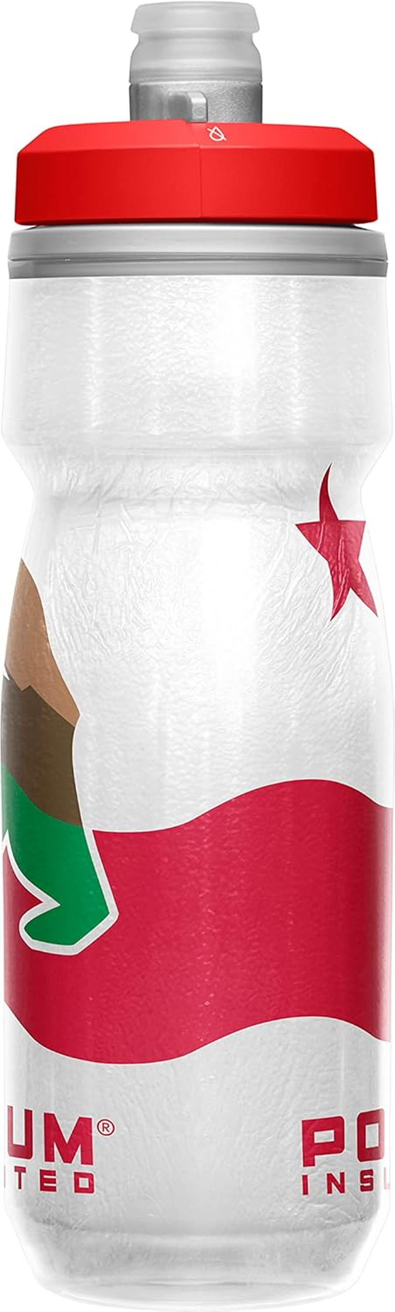 Camelbak Podium Chill Insulated Bike Water Bottle - Easy Squeeze Bottle - Fits Most Bike Cages - 21Oz, California - California image number 3