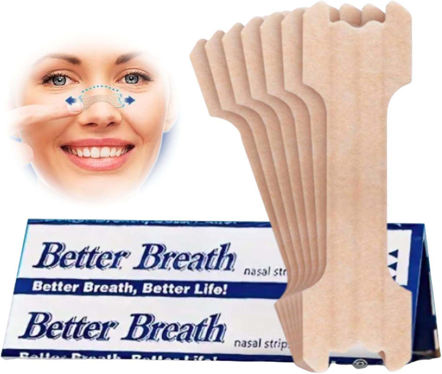 30 Pack Breathe Right Nasal Strips, Nose Strips for Sleeping, Snoring Relief, and Better Nose Breathing, Effective Nose Tape for Sleeping, Reducing Snoring, and Improving Sleep Quality image number 4