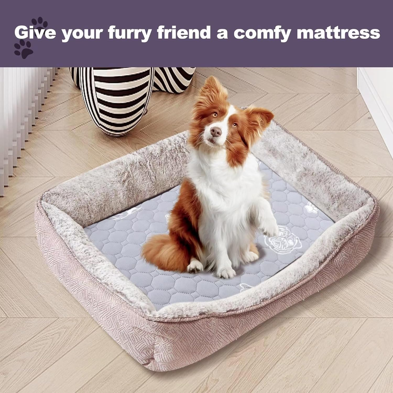 4 Pack Upgrade Washable Pee Pads for Dogs, Reusable Pee Pads for Dogs, Wee Wee Pads, Absorbent Puppy Pads Pet Training Pads, Waterproof Whelping Pads 18"X24" Dog Pee Pad image number 5