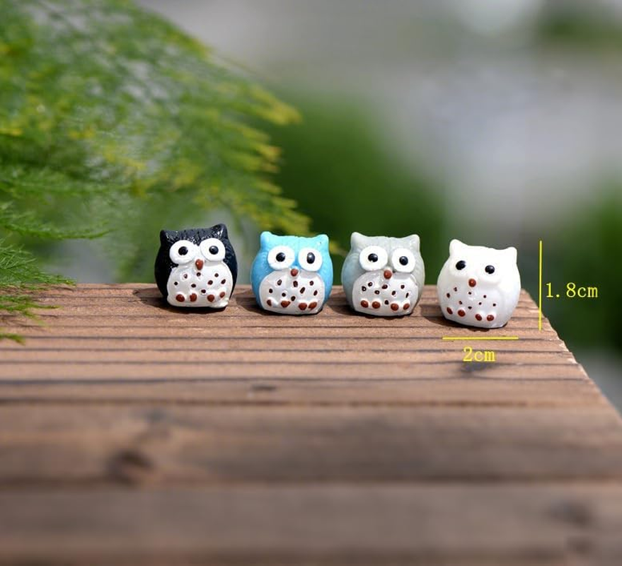 Fokmuaex 30 Pcs Mini Resin Owls Decorations | Cute Simulated Owl Ornaments for Fairy Gardens & Photography Props | Durable Lightweight Craft Accessories with Random Colors image number 5