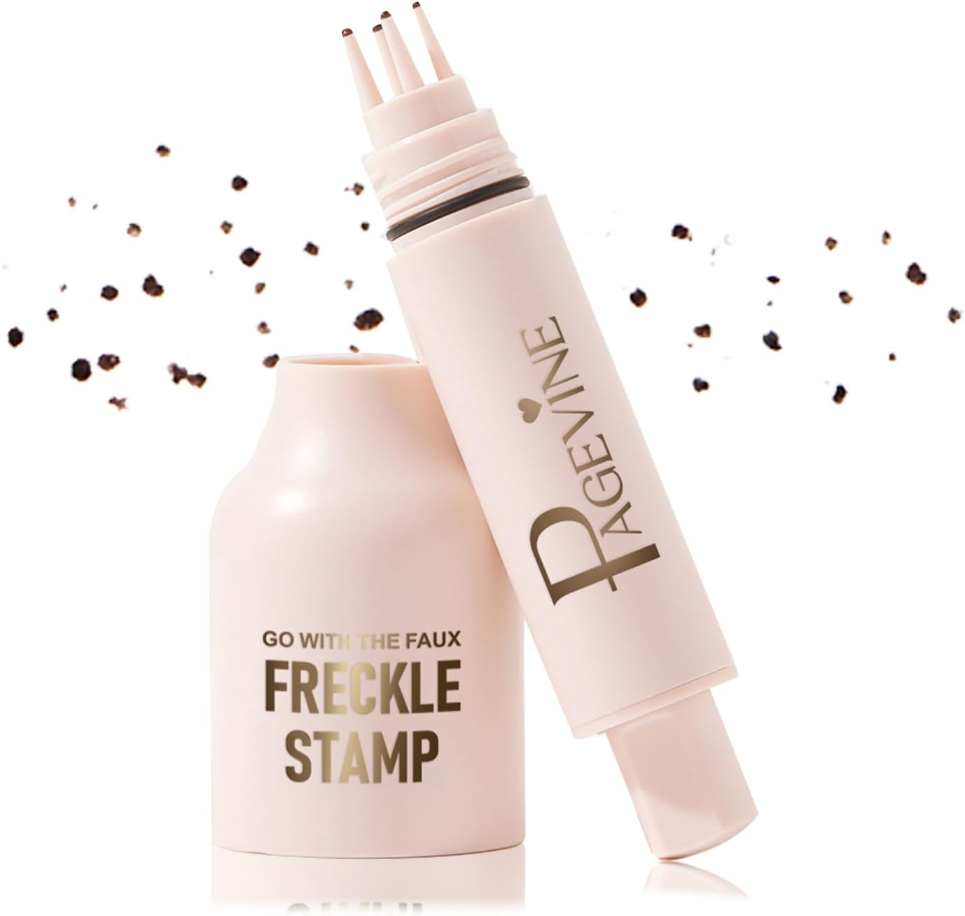 Faux Freckle Stamp,Liquid Freckle Pen, Fake Freckles Stamp Air Cushion, Long Lasting Waterproof Quick Dry Lifelike Magic Freckles Stamp (04 Espresso) image number 3