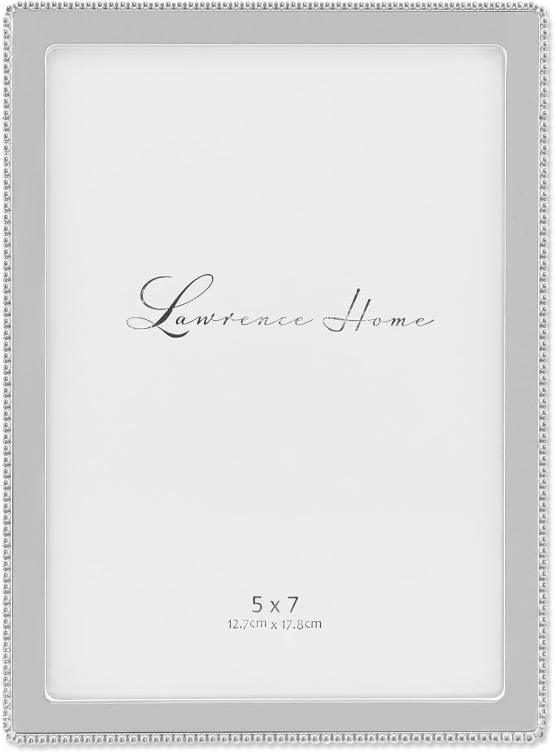 Lawrence Frames Metal Picture Frame with Delicate Outer Border of Beads, 4 by 6-Inch, Silver image number 2