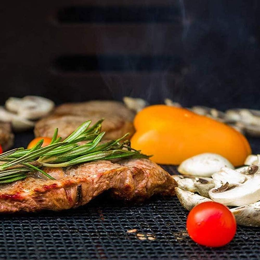 Looch BBQ Mesh Grill Mat Set of 5 - Heavy Duty Nonstick Mesh Grilling Mats & Barbecue Accessories - Reusable and Easy to Clean - Works on Gas, Charcoal, Electric Grill and More - 15.75 X 13 Inch - 5Pcs image number 2