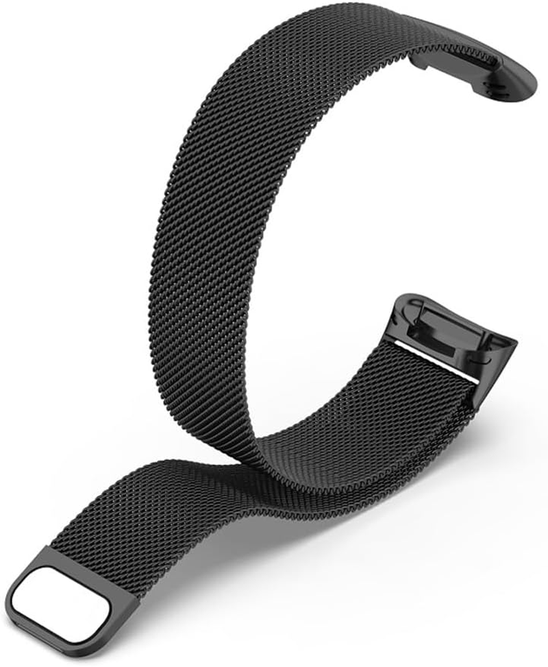 Magnetic for Fitbit Charge 6 Band/For Fitbit Charge 5 Band Women Men,Milanese Loop Metal Stainless Steel Breathable Sport Strap Replacement Wristbands - Champagne image number 5