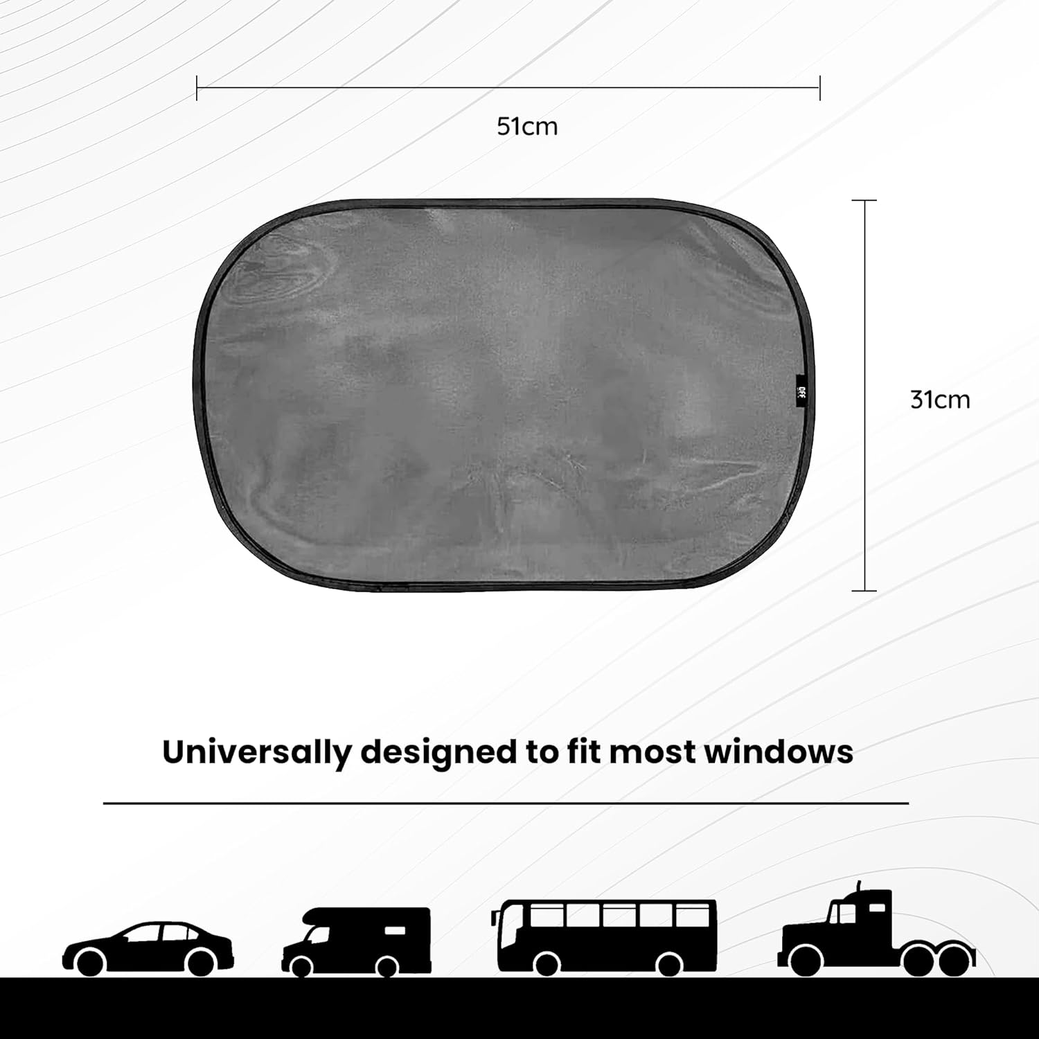 Direct from Factory Car Window Sun Shade (4 Pack) - 20"X12" (50X30Cm) Storage Pouch Included - Cling Sunshade for Car Side Windows - Sun, Glare & UV Rays Protection for Baby, Child - Easy Installation image number 3