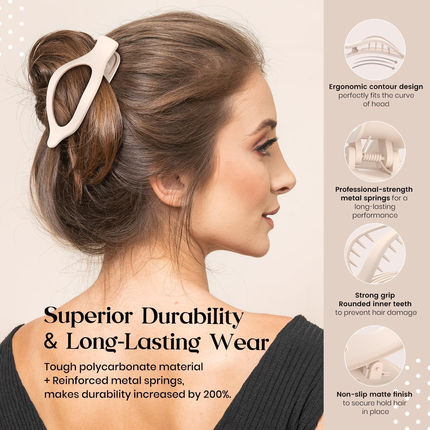 8Pcs Flat Hair Clips for Thin Hair and Thick Hair image number 5