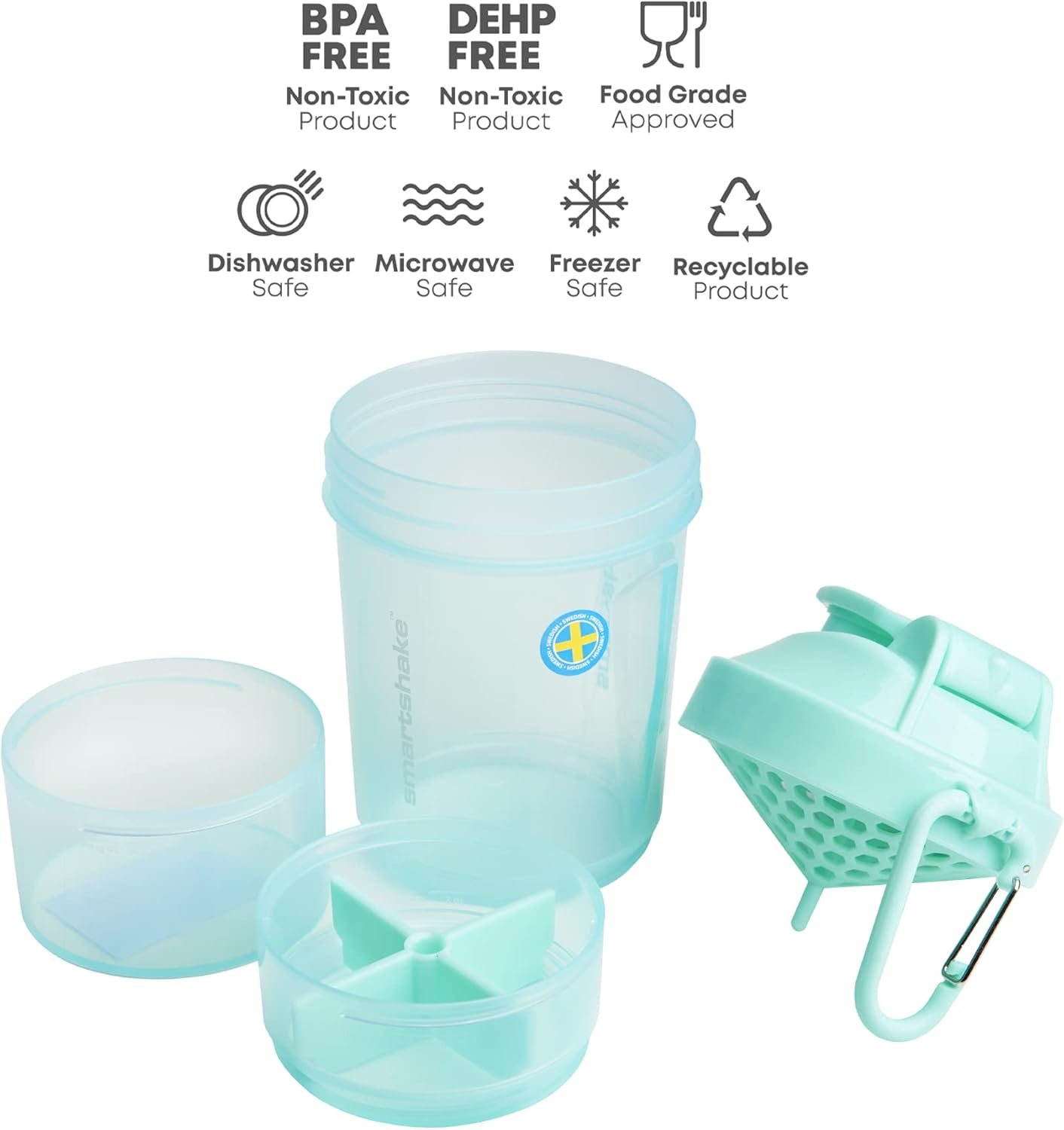 Smart Shaker Original2Go 600Ml Mint Green image number 2