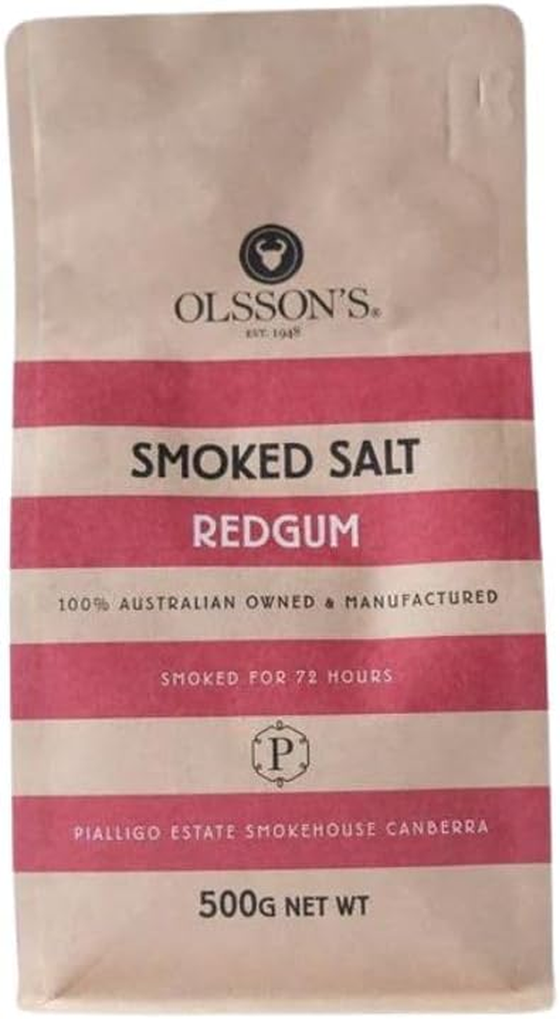 Red Gum Smoked Sea Salt, Award-Winning Flakes Smoked for 72 Hours, 1 Lb