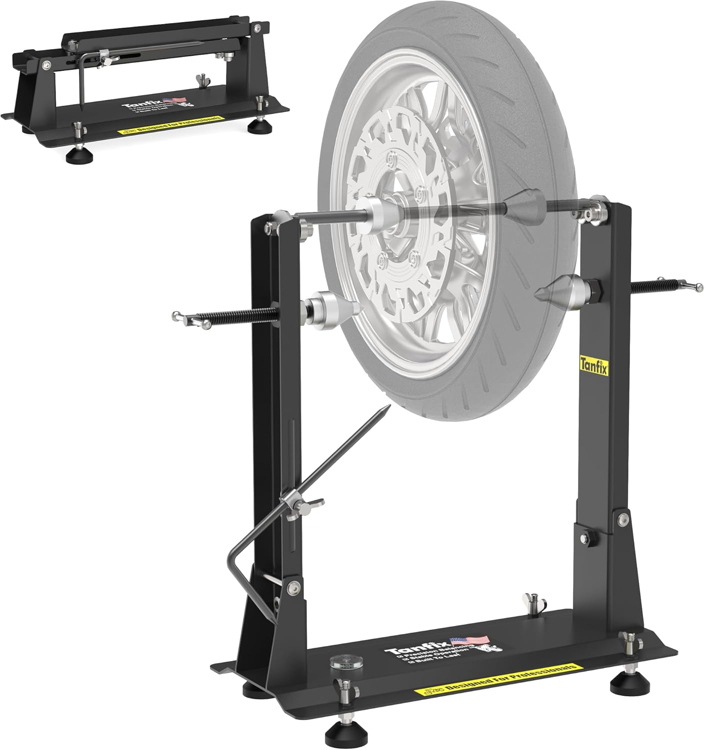 Motorcycle Wheel Balance Stand, Heavy-Duty Single-Axle Wheel Balancing Tool for Static & Dynamic Tire Alignment, Balancer for Sport and Dirt Bike Wheels (Heavy-Duty Version) image number 4