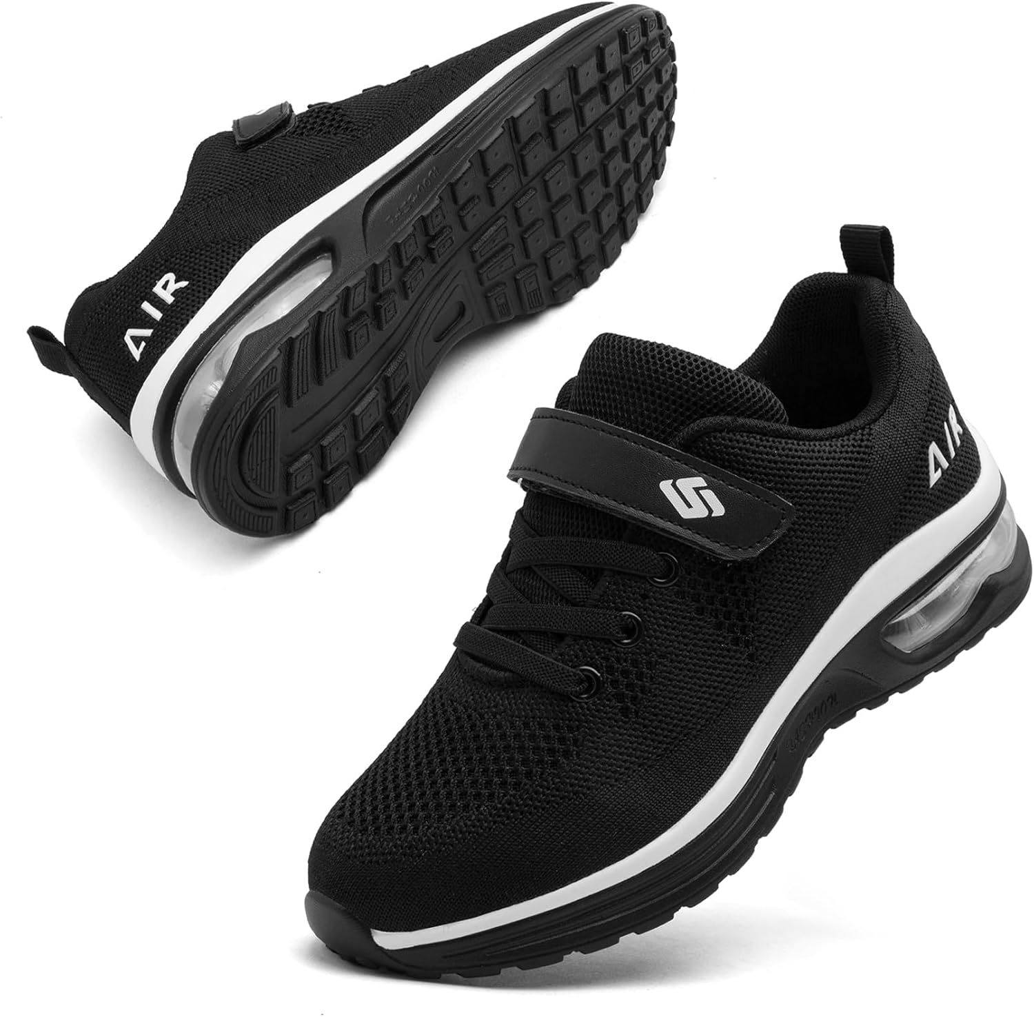 Xikoro Kids Sneakers Boys Girls Air Cushion Athletic Running Trainers Lightweight Breathable Walking Sports Tennis Shoes