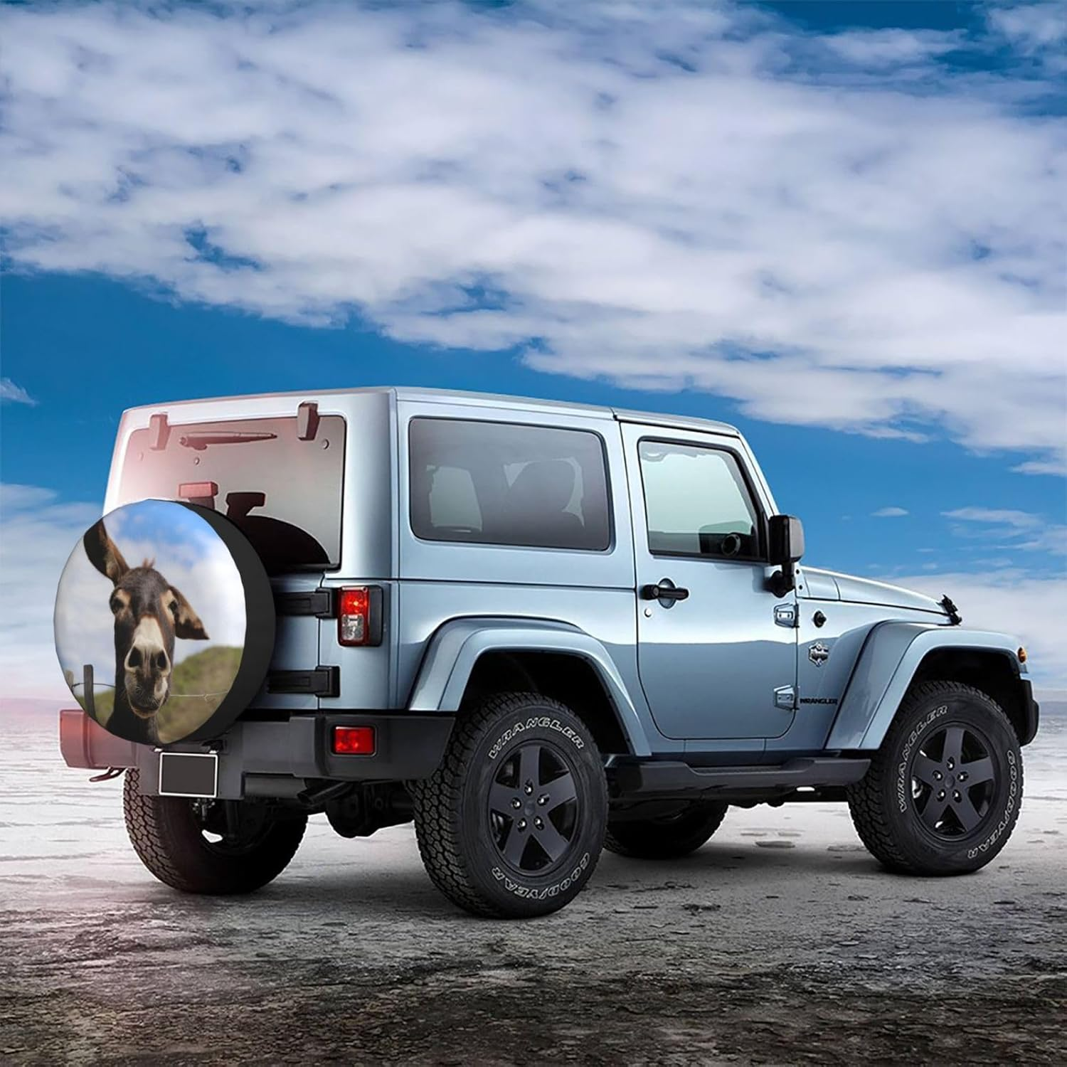 Universal Spare Wheel Cover Super Funny Donkey Portrait Farm Animals Waterproof Dustproof Trailer RV SUV SUV SUV 15" image number 5