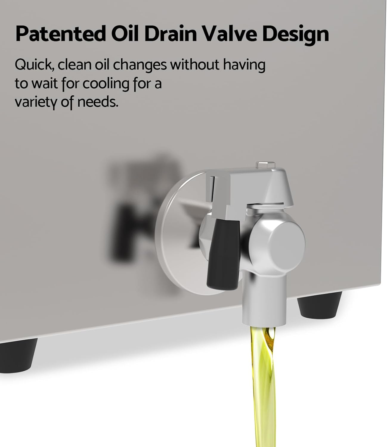 ADVWIN Electric Deep Fryer, 20L Commercial Deepfryer Stainless Steel Countertop Electric Commercial Household Fryer W/Time Control & Oil Filtration, for Commercial Restaurant Use, Adapter | Silver image number 6