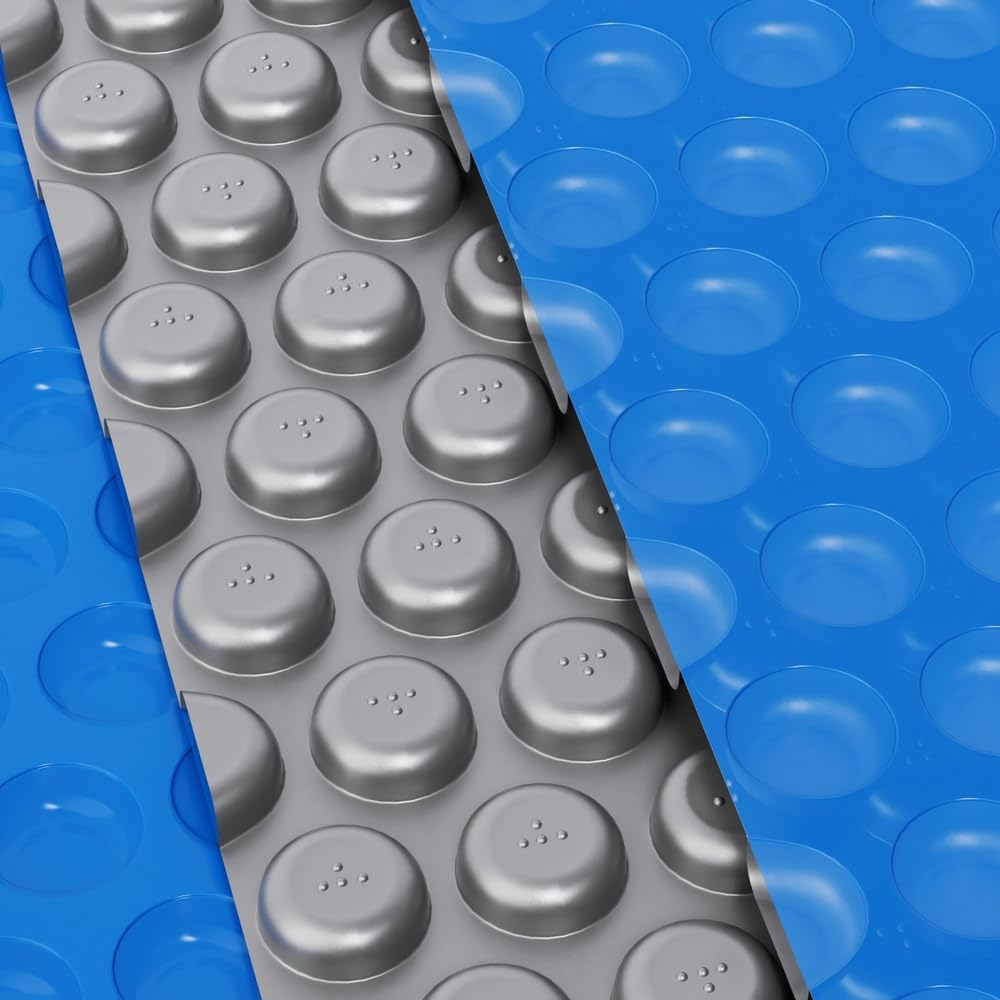Aquabuddy Pool Cover 600 Micron Bubble Heat Solar Blanket Blue Silver 11X6.2M image number 2