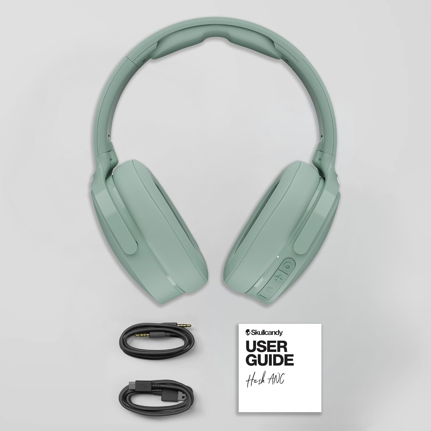 Skullcandy Hesh ANC Over-Ear Noise Cancelling Wireless Headphones, 22 Hr Battery, Works with Iphone Android and Bluetooth Devices - Preppy Sage image number 5