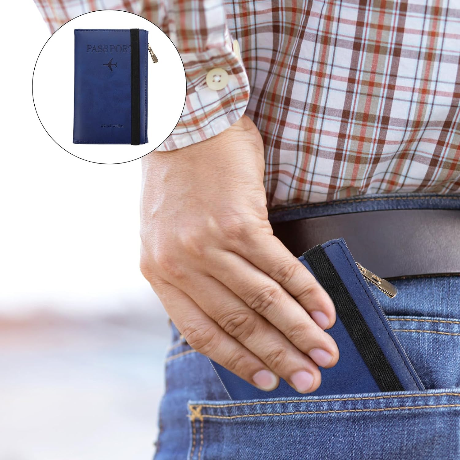 LIGIGWASH Passport Cover Certificate Holder Slim Pu RFID Blocking Travel Accessory for Secure Document Storage image number 5