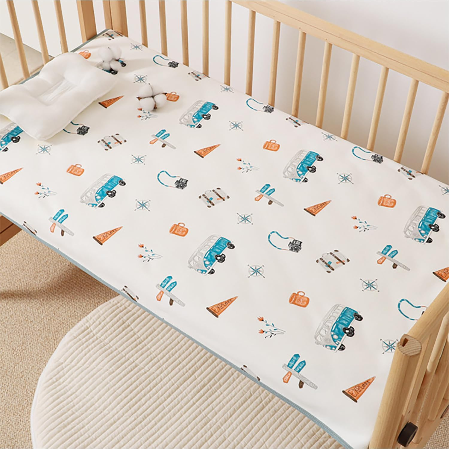 ZONEY Potty Training Bed Pad 100% Waterproof, Bed Wetting Protection Pad for Twin and Toddler Beds, Reusable, Non Slip and Easy to Change, Waterproof Mattress Pad, Bed Mats Washable (D, M(80*100Cm))