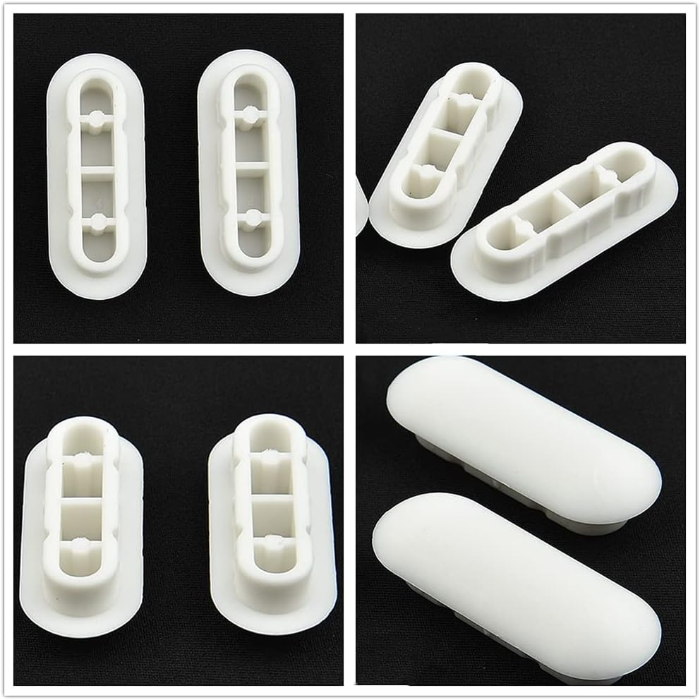 Toilet WC Seat Buffer Set Toilet Seat Bumper Noise Dampening Bumpers Gasket Toilet Seat Buffer Set Universal Toilet Bumper Replacement Cushioning Pads (White)