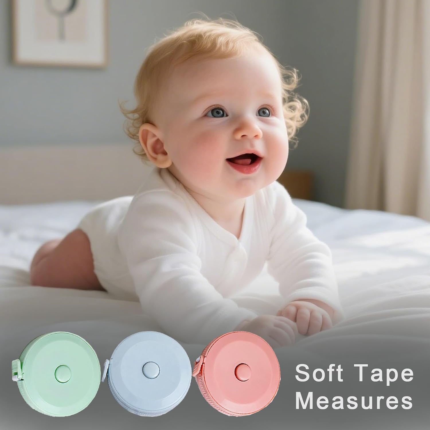 4 Pack Soft Measuring Tapes Retractable Small Mini Soft Sewing Fabric Waist Measure Tapes Fabric Measurement Digital Body Measuring for Height Tailor Home Craft Measurement