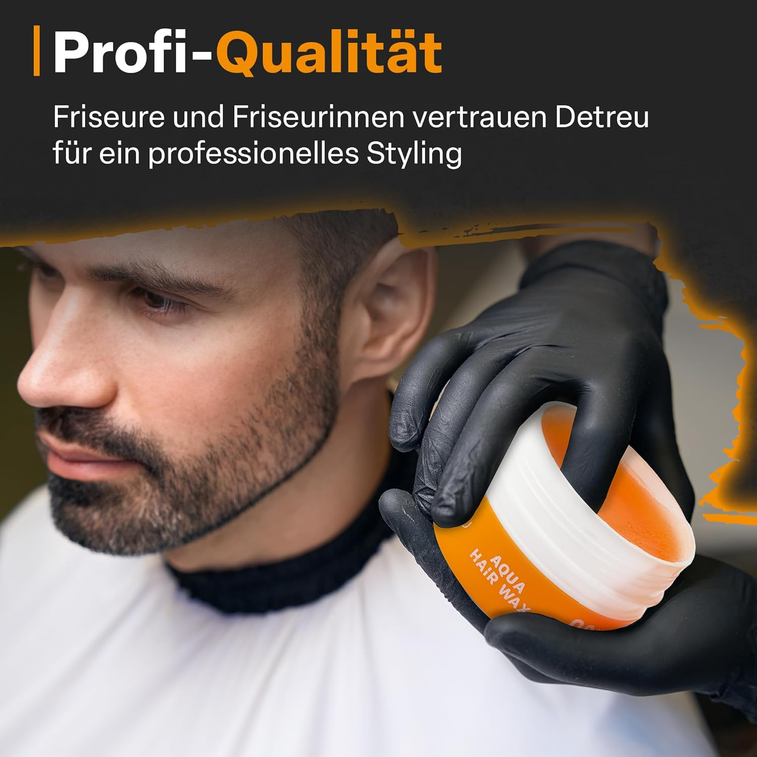 Detreu Styling Hair Wax Strong Hold and Long-Lasting Natural Shine 150 Ml (Cool - Orange)