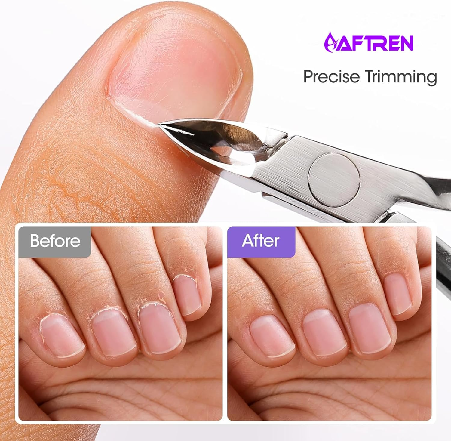 Cuticle Scissors 16 Jaws Professional Cuticle Nail Clippers Cuticle Nippers Sharp Blades Double Spring Stainless Steel Cuticle Nail Clippers Manicure Tools