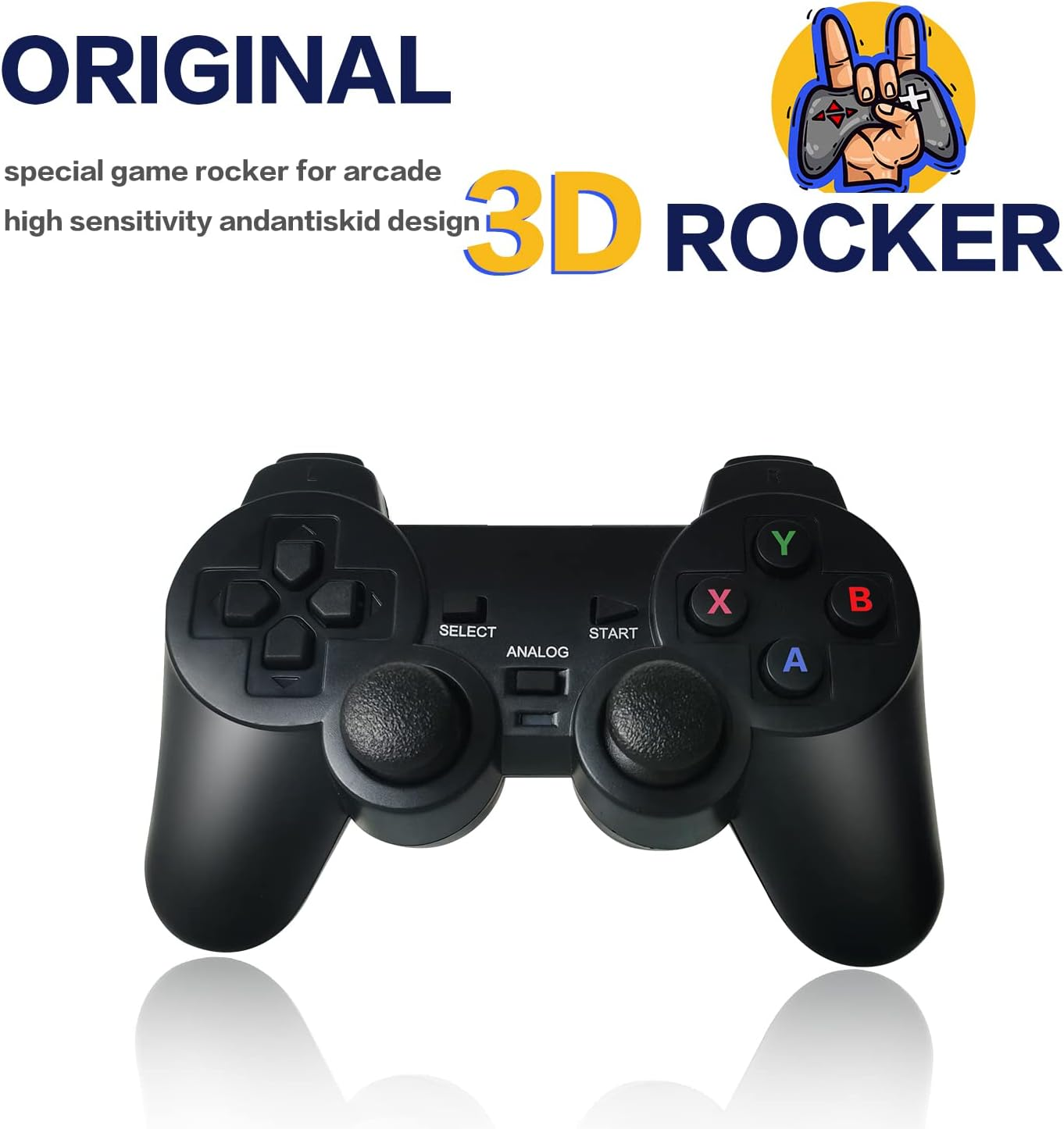 Arcade Box Emulator Game Console with Built-In 33000 Games, 50+Emulator, 2 Wireless Controllers, Contain NES/NEOGEO/DC/N64/PS1/PSP Etc, 64G Card image number 3