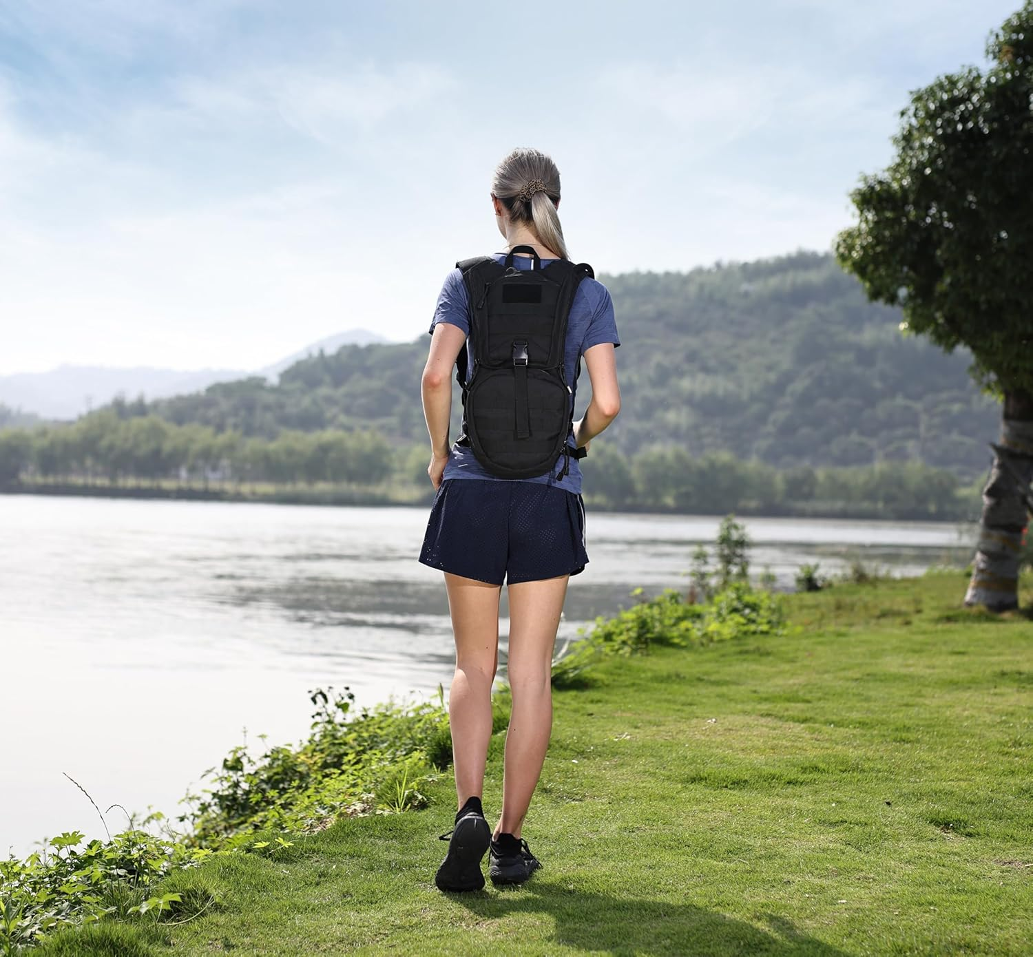 MARCHWAY Tactical Molle Hydration Pack Backpack with 3L TPU Water Bladder, Military Daypack for Cycling, Hiking, Running, Climbing, Hunting, Biking image number 1