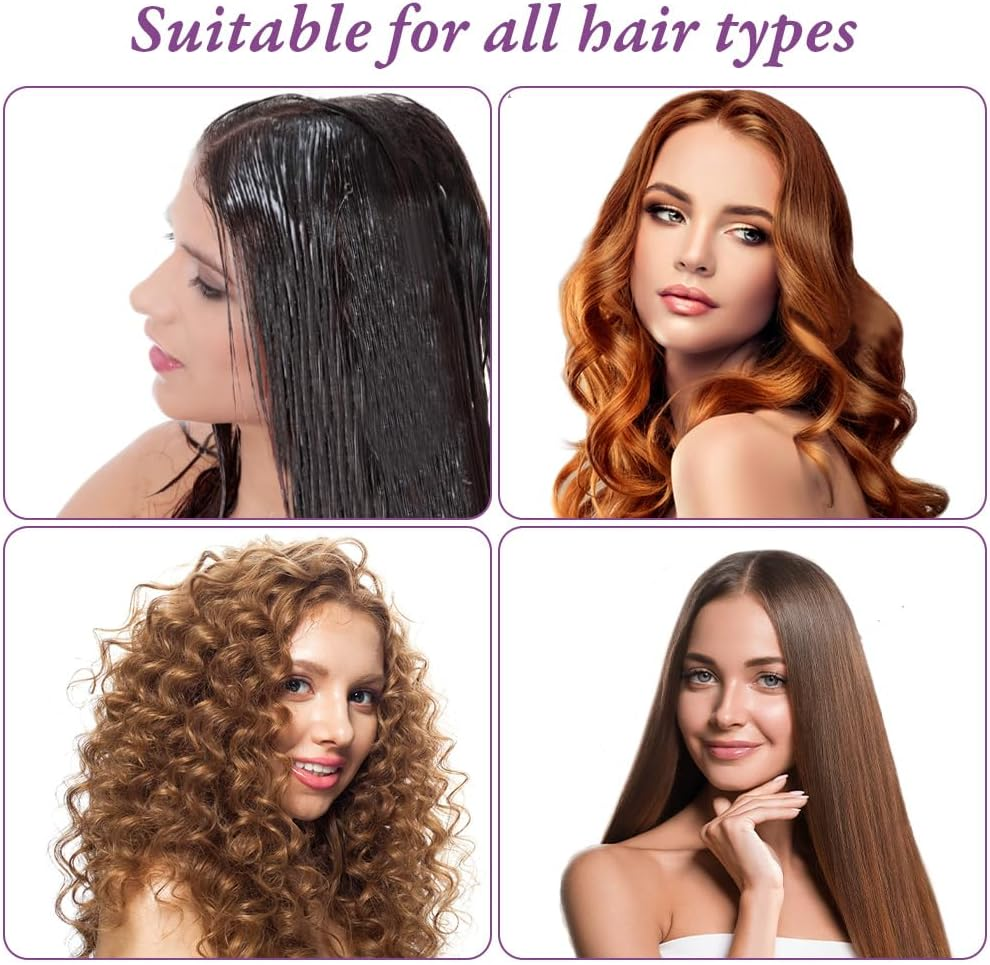 LOPHE Curl Hair Brush, Curl Detangler Brush, Hair Brush, Curl Styling, Curling Brush, Boar Bristle Hair Brush, Hair Brush for Detangling for Women (Purple) image number 6