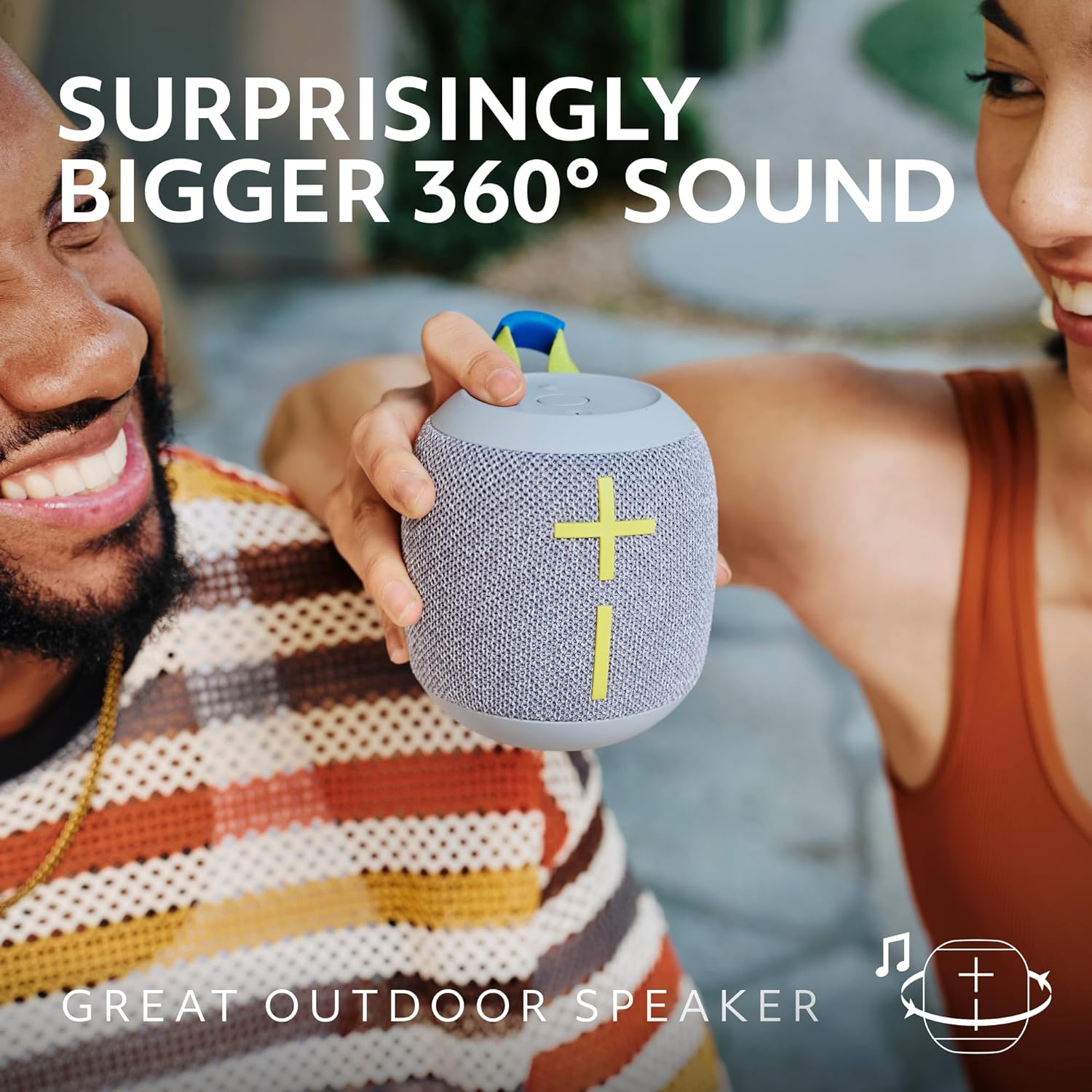 Ultimate Ears WONDERBOOM 4 Portable Waterproof Bluetooth Speaker with Big Bass and 360-Degree Sound, Dustproof Floating Speaker with 131Ft (40M) Range - Joyous Brights image number 2