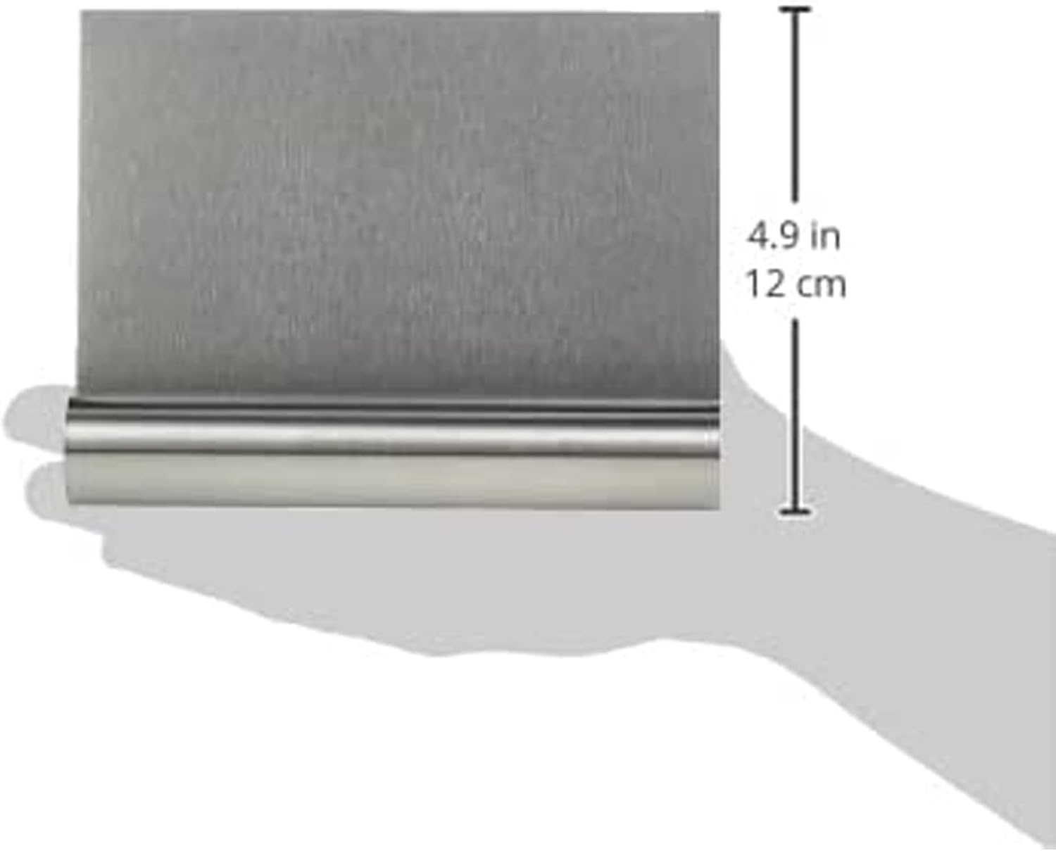 Sulfar Stainless Steel Smoother Edge Cake Scraper/Pizza Dough Scraper Cutter/Kitchen Flour Pastry, Silver