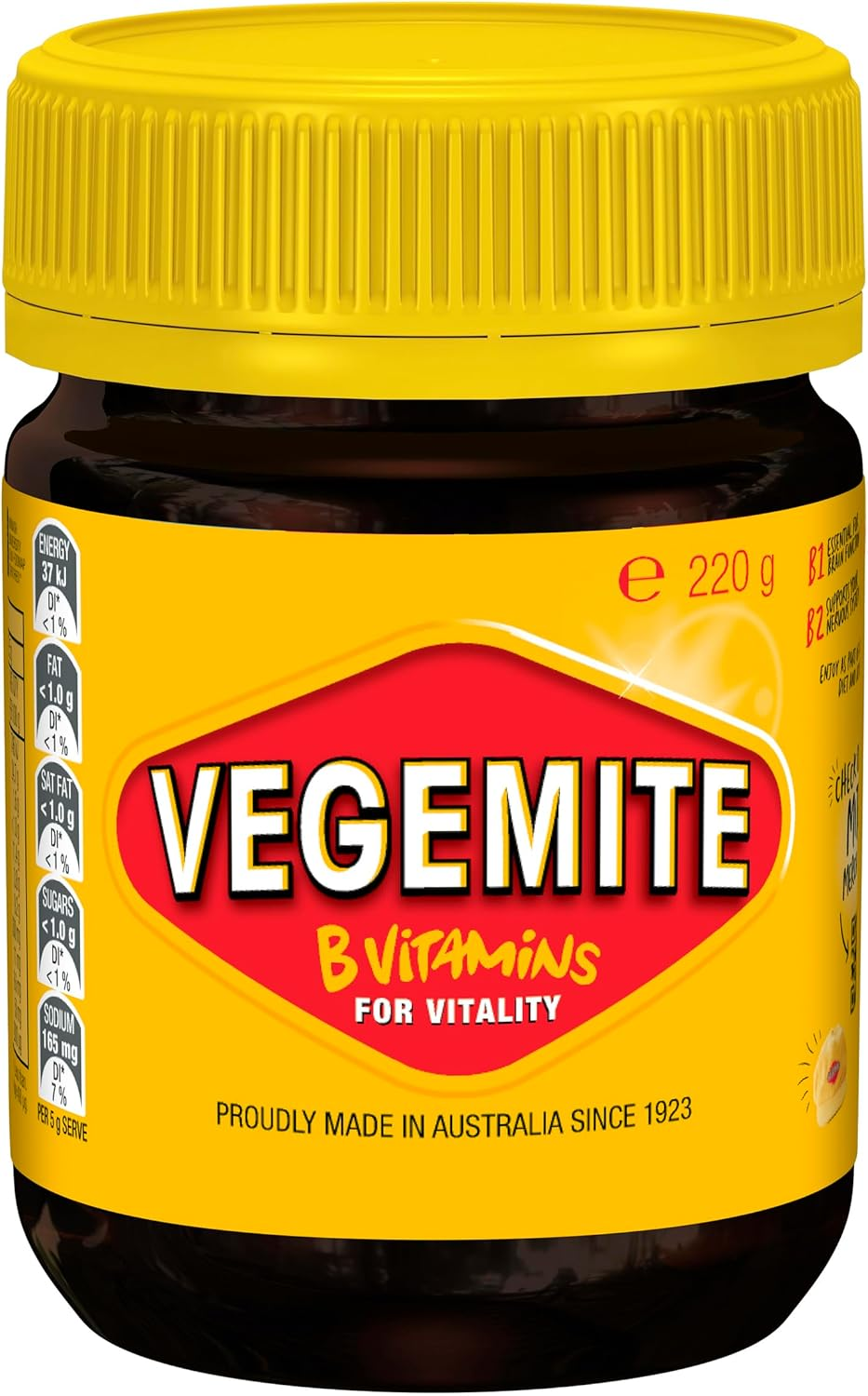 VEGEMITE Yeast Extract Savoury Spread, 220G image number 1