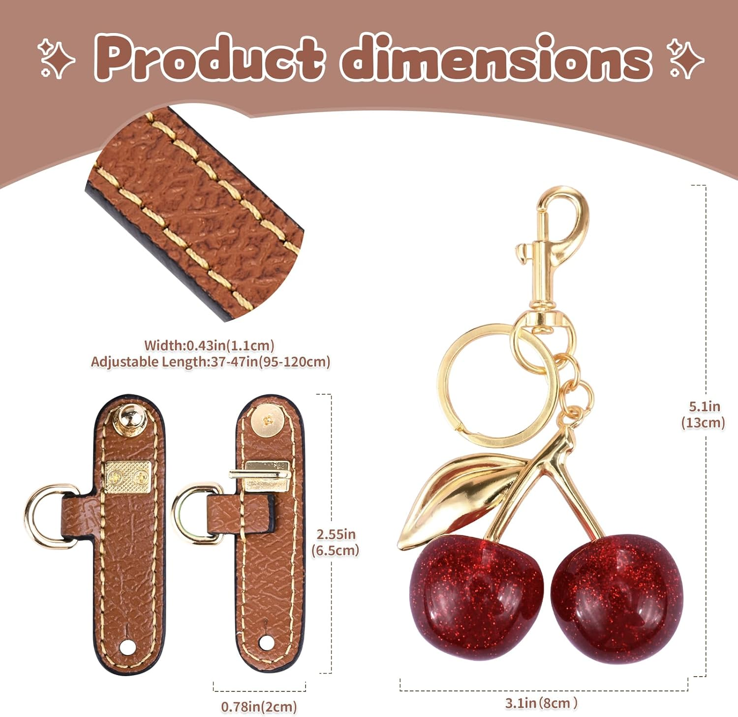 Handbag Straps Replacement, Shoulder Purse Straps Crossbody Adjustable Replacement for Tote Bag Women