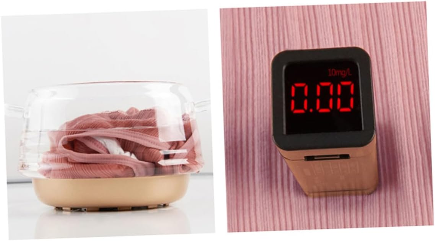 3Pcs XL High Waist Cotton Maternity Panties Splice Stomach Lift Adjustable Nursing Underwear for Pregnant Women in Pale Skin Blackish Green and Dusty Red Soft Breathable Stretchy image number 4