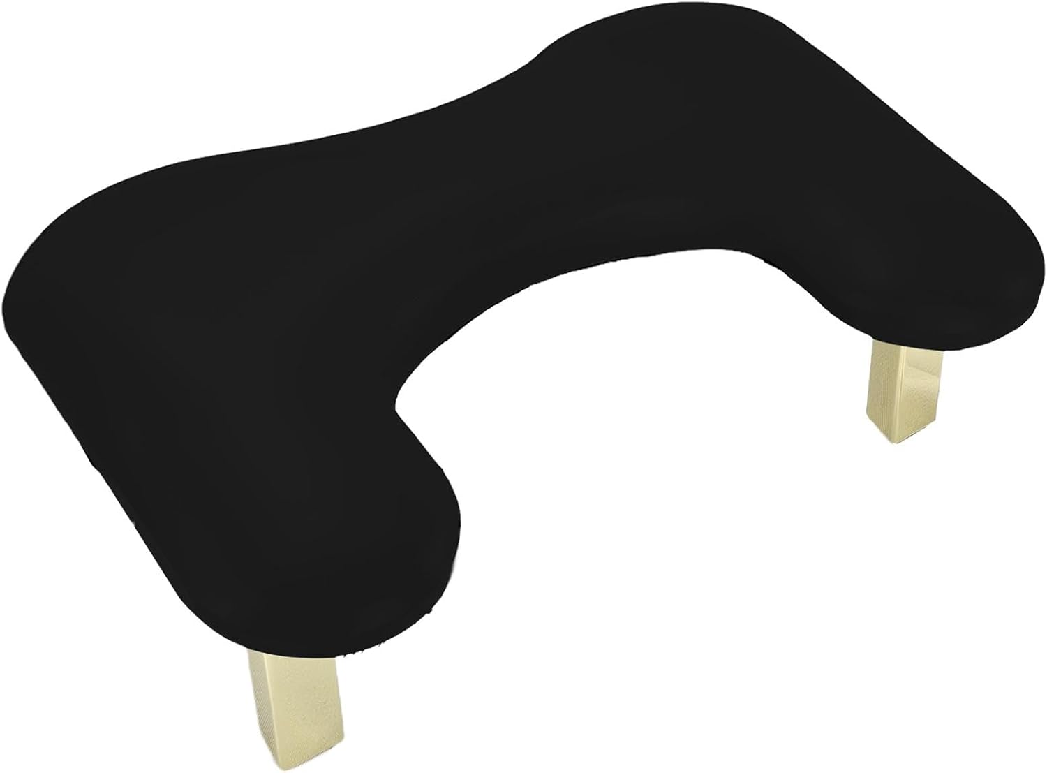 Perfeclan PU Leather U Shape Arm Rest, Nail Hand Pillow, Portable Comfortable Nail Art Accessories, Manicure Armrest for Personal Home, White