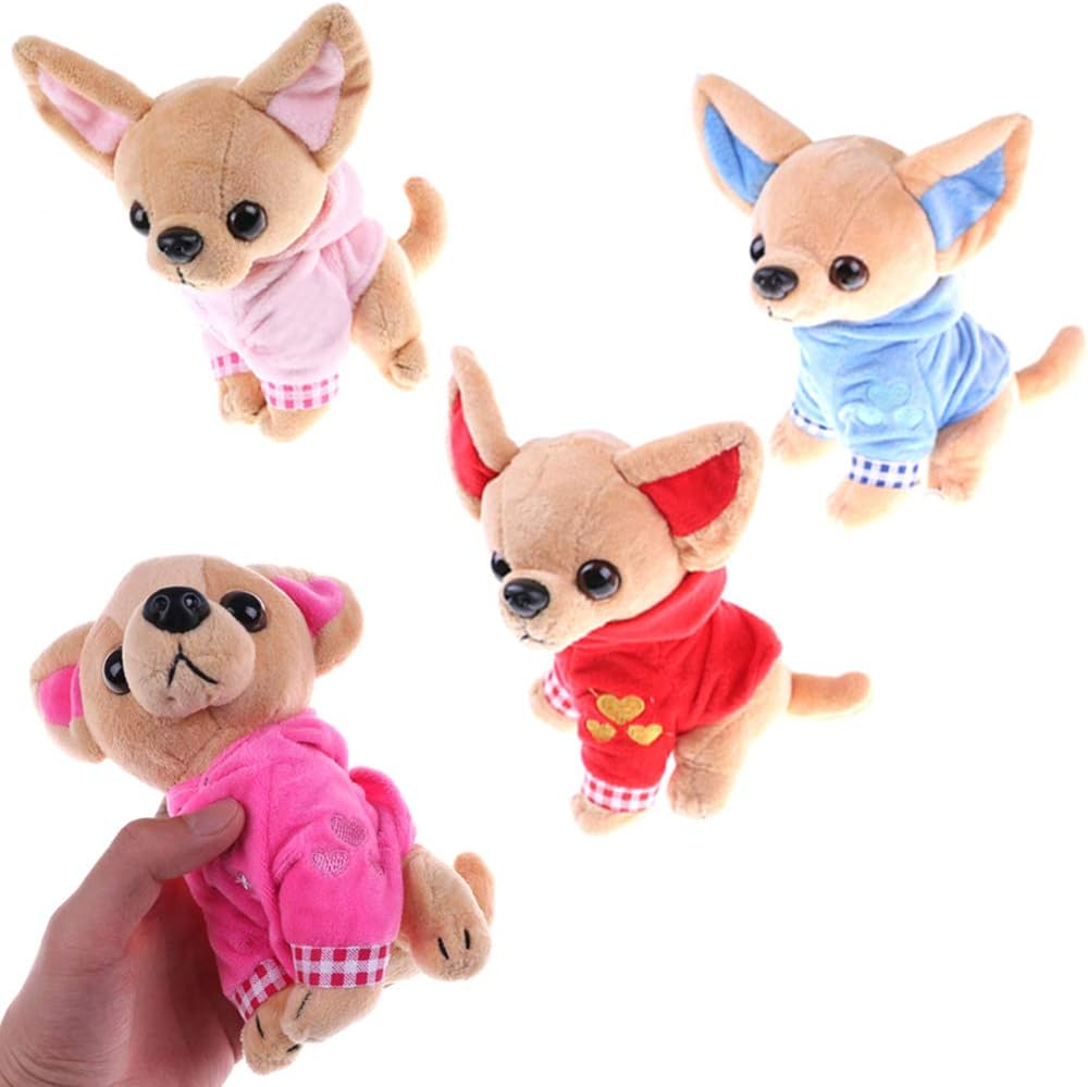 Stuffed Dog Puppy Toy Dog Plush Toy Soft Doll Stuffed Animal Pillow Birthday Gift Present Cute Dog Ornaments Decoration Handicraft House Desktop Decoration Prop,17Cm/6.7" image number 2