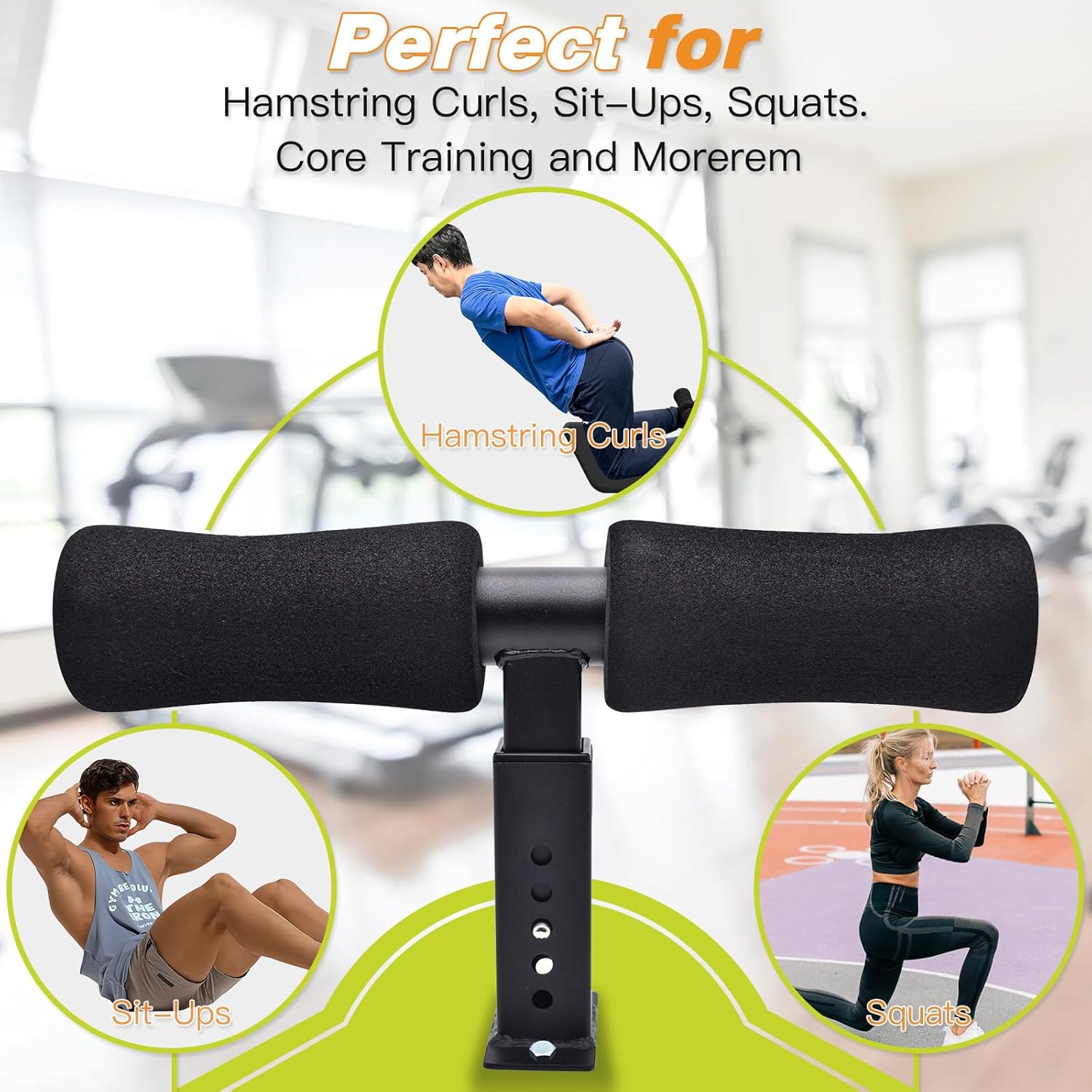 Xonyicos Wall Mounted Nordic Hamstring Curl - Lat Pulldown Machines and Sit up Exercises -Versatile Workout Tool for Nordic Curls Spanish Squats Core Twists,Enhance Your Core Strength and Leg Curls image number 3