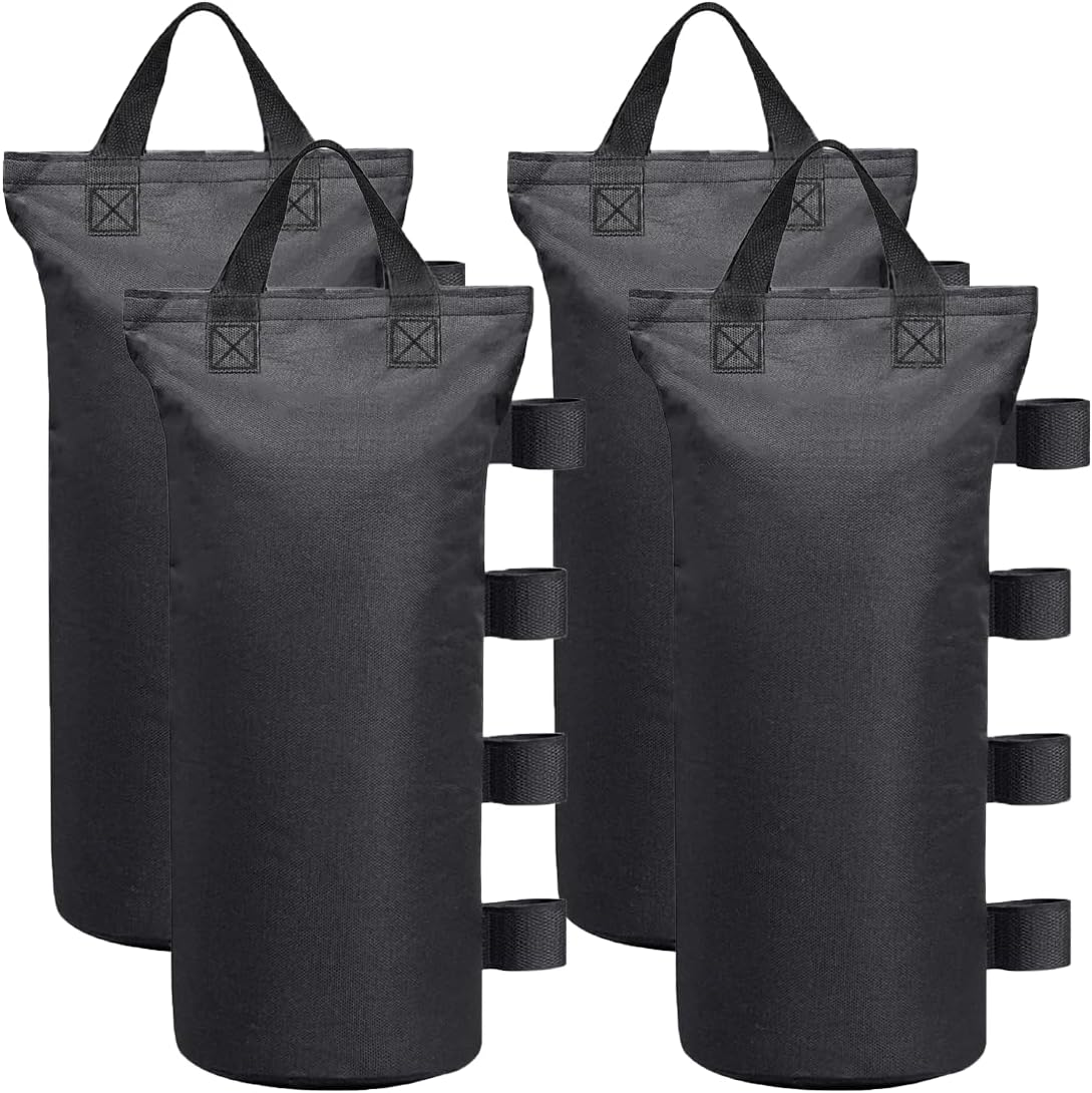 Ikerall Canopy Weights Bag Leg Weight for Pop up Canopy Tent, Sand Bags for Patio Umbrella Instant Outdoor Sun Shelter (Black)