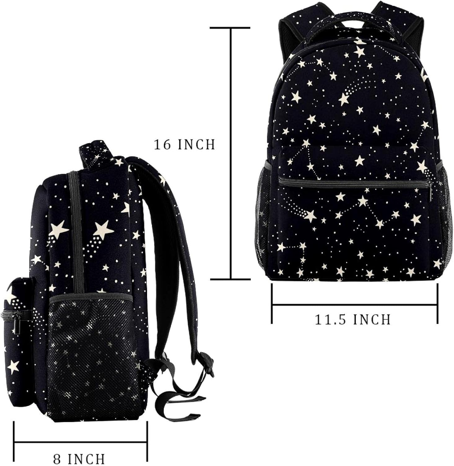Constellations and Stars Backpack Students Shoulder Bags Travel Bag College School Tote Backpacks image number 1