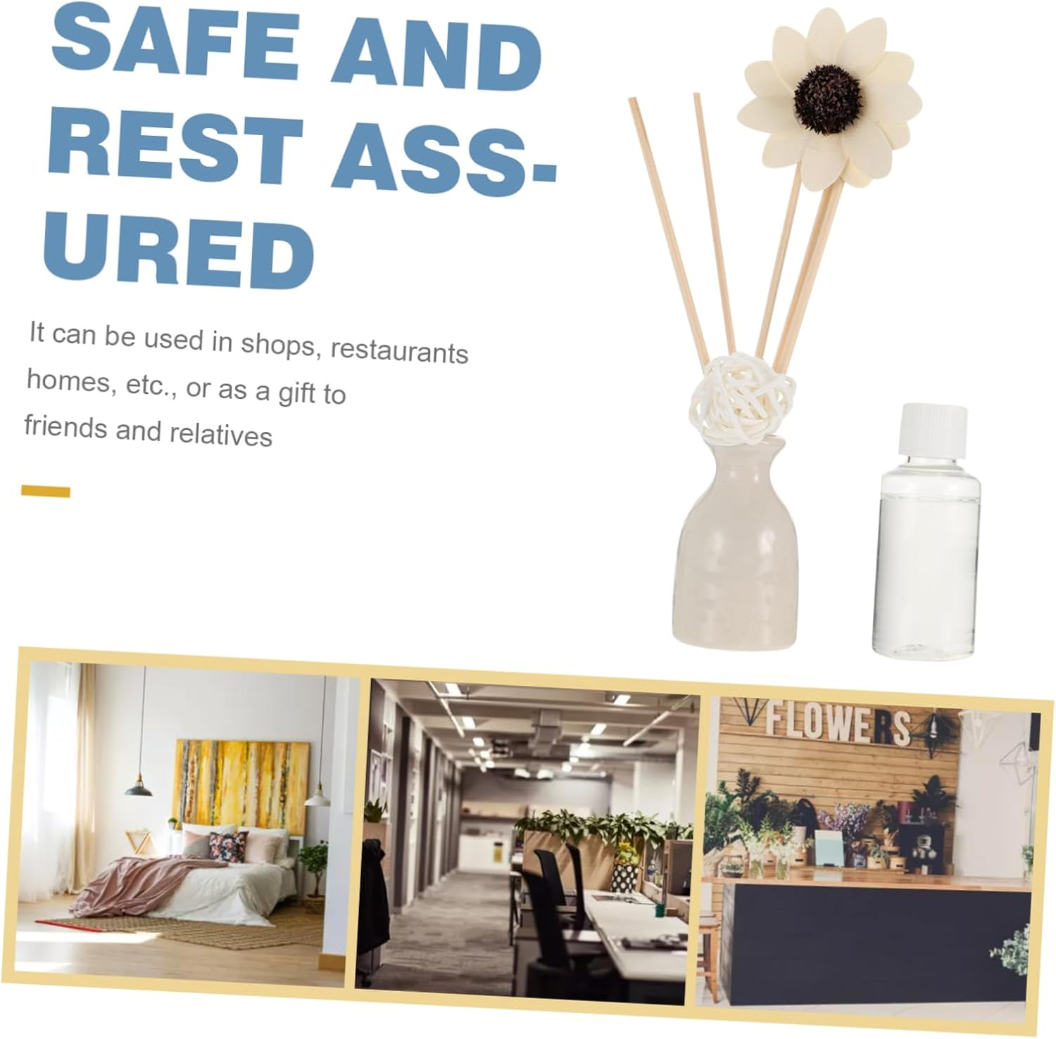 Home Fragrance Aromatherapy Set Rattan Air Freshener Essential Oil Diffuser Fake Flower Ceramic Vase Decor image number 1