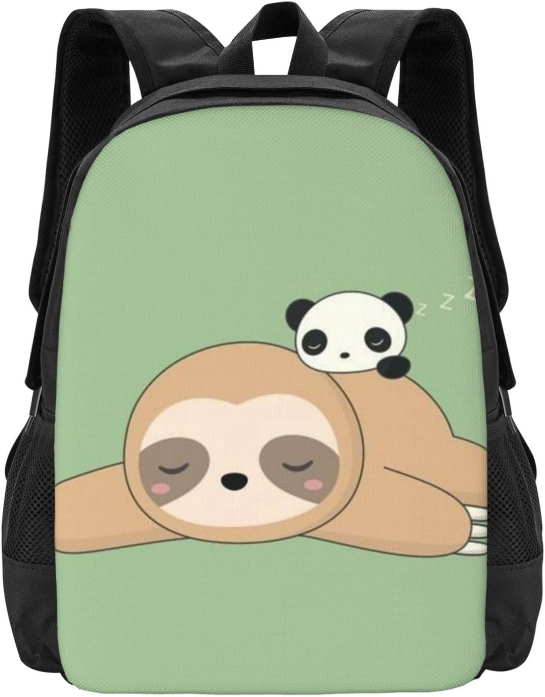 COMAAM Cute Panda and Sloth Simple and Large Capacity Backpack Laptop Bag Can Accommodate 15 Inch Laptops image number 1