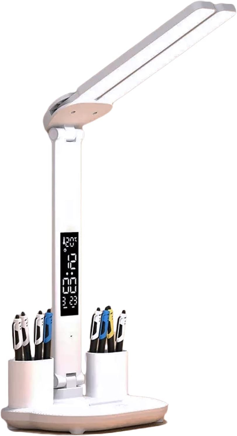 Dimmable LED Desk Lamp with 3 Color Temperatures Multifunctional LCD Display Bedside Lamp Flicker Free Eye Protection Ideal for Office Bedroom image number 6