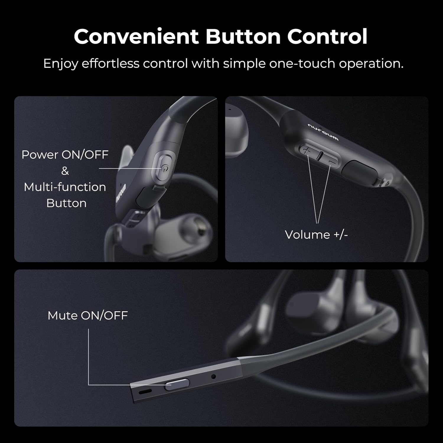Nuroum Openear Pro2 Headphones with Noise-Cancelling Microphone for Work in the Office/Home Office/On the Go image number 6