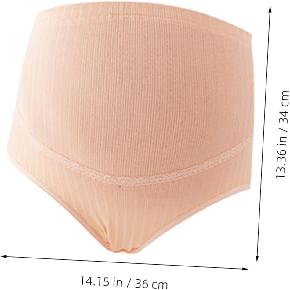 3Pcs Maternity Panties High Waist Cotton Underwear with Splice Stomach Lift Adjustable Fit for Pregnant Women Breathable Stretchy Comfort image number 3