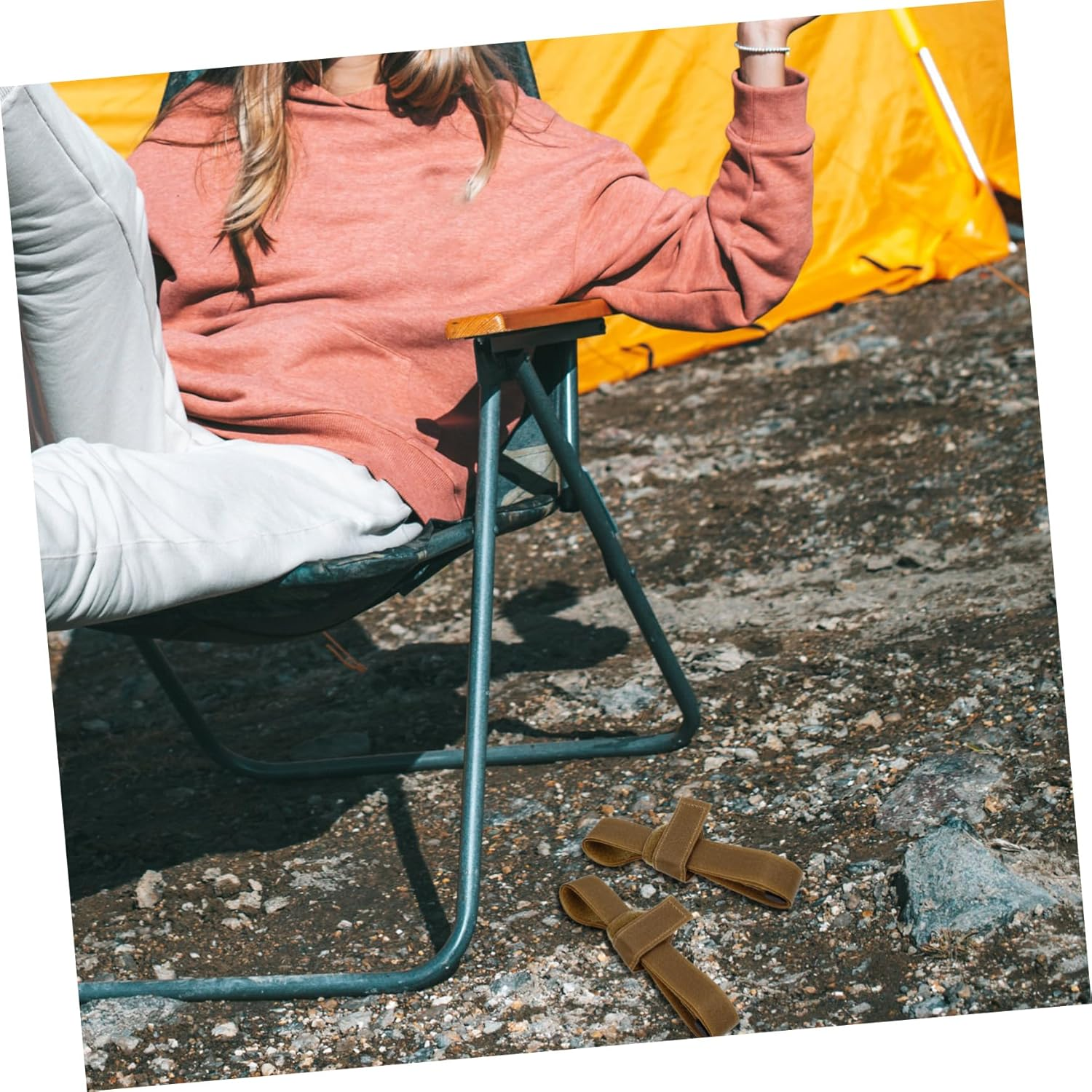 IWOWHERO 3Pairs Adhesive Luggage Lashing Belt Camping Supply Straps Binding Belt for Hiking Military Webbing image number 5