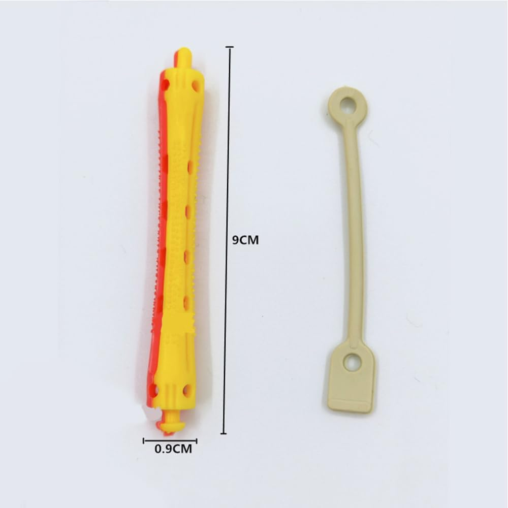 24-Piece Hair Perm Rods with Rubber Bands, Hair Styling Natural Hair Curler,Curly Hair Tools,Hollow Roll Hair Rollers for Short Hair, Professional Salon Perm Tools for Men and Women image number 5