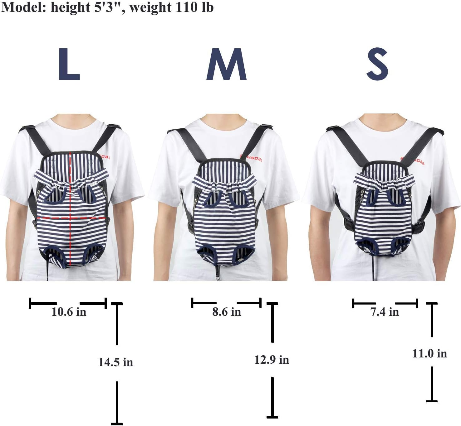 Dog Carrier Comfortable Legs Out Front Pet Carrier Backpack Cat Puppy Tote Holder Bag with Shoulder Strap and Sling for Outdoor Hiking Camping Cycling image number 7